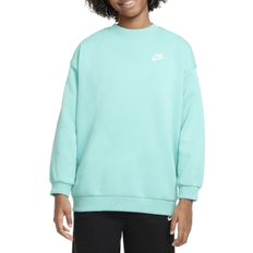 Sportswear Garment Sweatshirts Children's Clothing Nike Older Kid's Sportswear Club Fleece Oversized Sweatshirt - Green Frost/White (FD2923-300)