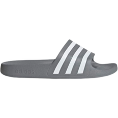 Grey - Women Slides adidas Adilette Aqua - Grey Three/Cloud White