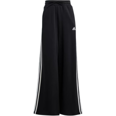 Men - Normal Waist Pants & Shorts adidas Essentials 3 Stripes French Terry Wide Pants - Black/White