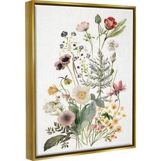 Stupell Industries Subtle Spring Blossoms Gold Framed Art 17x21"