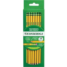 Yellow Graphite Pencils Ticonderoga Classic Yellow Wood Cased Pencils 2HB 18-pack