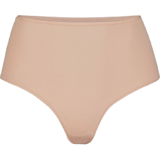 Linen - Women Panties SKIMS Fits Everybody High Waisted Thong - Clay