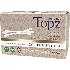 Återvunna förpackningar Bomullspinnar Topz Premium Cotton Sticks 300-pack