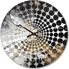 Design Art Mystery Awakening VII Black/Gold Wall Clock 23"