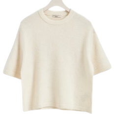 Overdeler Gina Tricot Knitted Top - Warm White