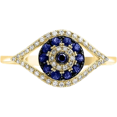 Effy Evil Eye Ring - Gold/Sapphire/Diamonds