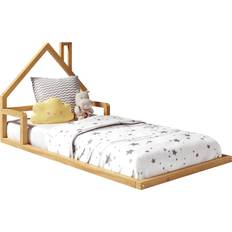 Non-Toxic Children's Beds P'kolino Casita House Montessori Inspired Twin Floor Bed 47.4x78.9"