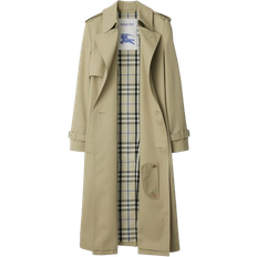 Best Outerwear Burberry Long Cotton Blend Trench Coat - Taupe