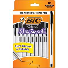 Black Ballpoint Pens Bic Cristal Xtra Smooth Ballpoint Pen Black 1.00mm 10pcs