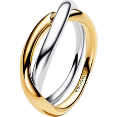 Argent Bagues Pandora Two Tone Entwined Bands Ring - Gold/Silver