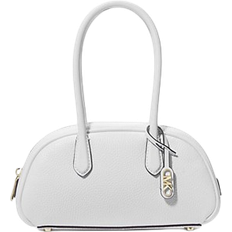 Michael Kors Lulu Small Pebbled Leather Satchel - Optic White