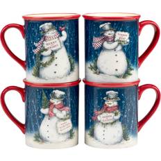 Ceramic Cups Certified International Snowman Greetings Mug 16fl oz 4