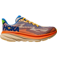 Polyester Sport Shoes Hoka Kid's Clifton 9 - Ultramarine/Electric Tangerine