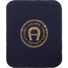 Baby Blankets on sale Aigner Navy Blue Pima Cotton Padded Blanket 90Cm