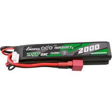 Gens Ace 25C 2000mAh 2S2P 7,4V Sadel Airsoft Gun Lipo-batteri med Mini DeansT-plugg