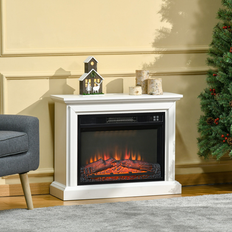 Homcom Electric Fireplaces Homcom 31" electric fireplace with dimmable flame effect and White