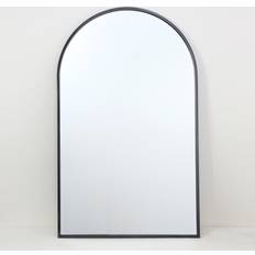 Black Floor Mirrors Wide White Metal Arch Black/Silver Floor Mirror 110x180cm