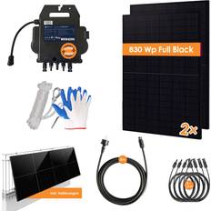 Vale All-In-One Balkonkraftwerk 830W/800W, Full Black inkl. Solarmodul-Balkonhalterung