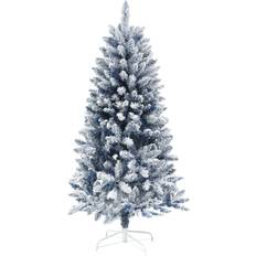 Decorative Items 5 Foot Artificial Blue Snow Flocked with Hinged Branches Christmas Tree