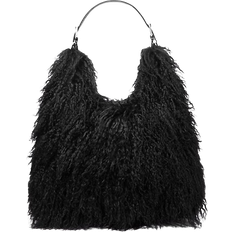 Michael Kors Nolita Large Shearling Leather Hobo Shoulder Bag - Black