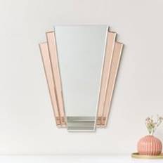 Pink Mirrors Art Deco Fan X Wall Mirror