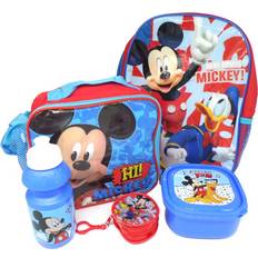 Disney Mickey Mouse Backpack Coin Purse Lunch Bag Bottle Sandwich Box Gift Bundle