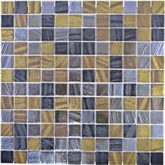 Mosaik-Netzwerk Mosaik Eco Genanvendt Glas Antracit Bronze 31.5 x 31.5 cm