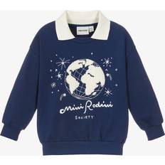 80/86 Sweatshirts Barnkläder Mini Rodini Blue Society Emb Collar Sweatshirt 116-122