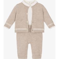 Sonstige Sets Mayoral Newborn Beige Knitted Baby Trouser Set