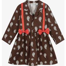 Mini Rodini Dresses Children's Clothing Mini Rodini Girls Brown Organic Cotton Paisley Dress 9-18 month