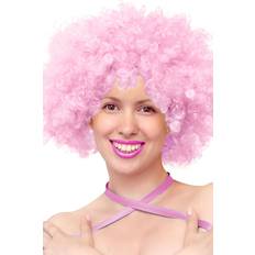 PartyPal Peruk Afro Ljusrosa