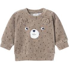 1-3M Oberteile Name It Sweatshirt Velours Braun