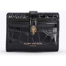Kurt Geiger Card Holder Black Croc Embossed Multi