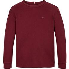 Tommy Hilfiger Blusen & Tuniken Tommy Hilfiger Waffle Knit Long Sleeve T-Shirt DEEP ROUGE