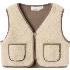 Gutter Varmfôrede vester Lil'Atelier Jono sherpa vest birch