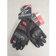 Skinn Motorcykelhandskar Alpinestars SMX Z Drystar MC-Handskar Svart-Röd
