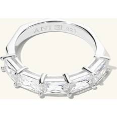 Ani Jewels Half Baguette Ring Silver