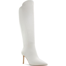 Aldo Women Boots Aldo Women's Romee Pointed-Toe Knee High Boots White 10M