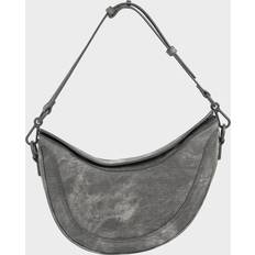 Charles & Keith Charles & Keith Denim Asymmetrical Saddle Bag Dark Grey