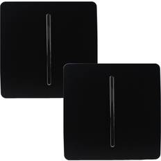 Wall Switches on sale Trendi Switch 1 gang 2 way artistic 10 amp rocker light matt black 2 pack