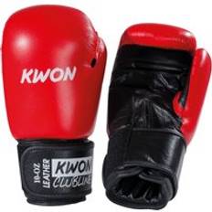 Kampfsporthandschuhe reduziert Boxhandschuhe aus Leder Kwon Clubline Pointer Rouge