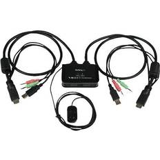 KVM-switchar StarTech 2-port usb hdmi kvm with audio & remote usb powered