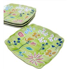 Green Plate Sets Euro Ceramica Primavera Plate Set 4