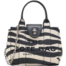 Marc Jacobs The Zebra Turnlock Crossbody Tote Bag - Black/White