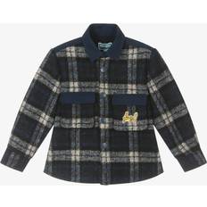 Kenzo Vêtements d'extérieur Kenzo Kids Boys Navy Blue Check Shacket