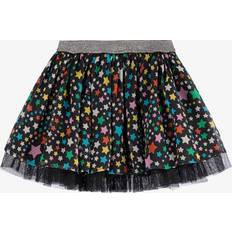 Stella McCartney Kids Girls Black Star Print Chiffon Skirt