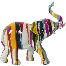 Plastic Figurines Alexandra House Living Elephant Paint Multicolored Figurine 22cm