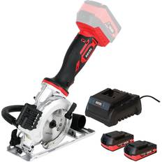 18v cordless 115mm mini circular saw with 2 x 2.0ah batteries & charger