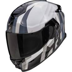 Adult Motorcycle Helmets Scorpion Exo-GT SP Air Touradven Helmet - White/Silver