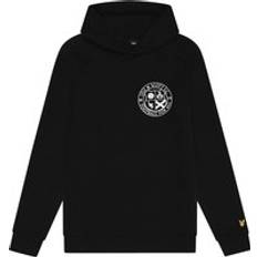 Lyle & Scott Hoodies Lyle & Scott Football Hoodie Met Logo Zwart